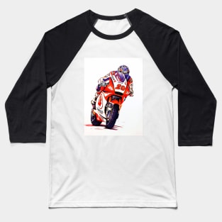 Ballpoint Sketching MotoGP Team No 20 Baseball T-Shirt